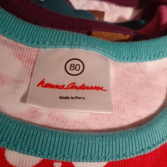 NWOT Hanna Andersson Red w/ Butterflies Dress Set - Picture 5 of 6